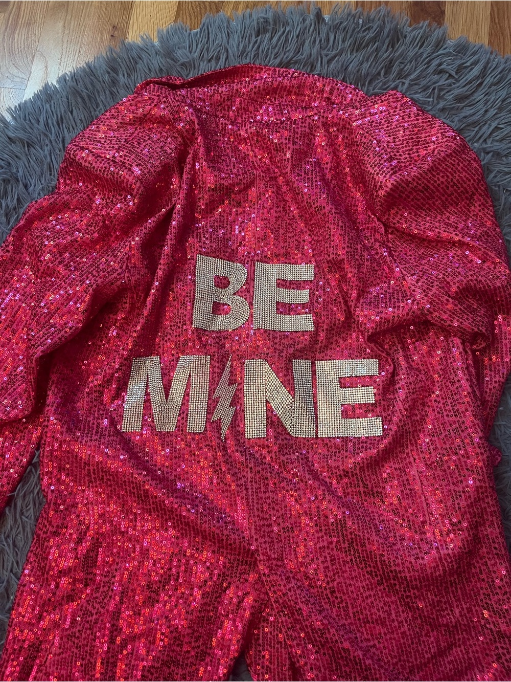 Judith March Be Mine Women's Pink Sequin Blazer Jacket Size M - Picture 6 of 6